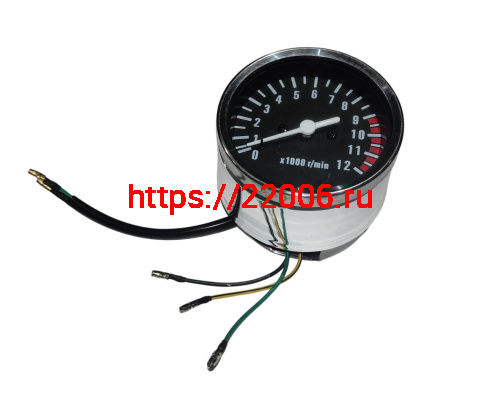 Тахометр Zodiak, Dingo, Delta, Atlant, Mustang эл. 3х проводный (в уп. 60шт) Тахометр Zodiak, Dingo, Delta, Atlant, Mustang эл. 3х проводный (в уп. 60шт)