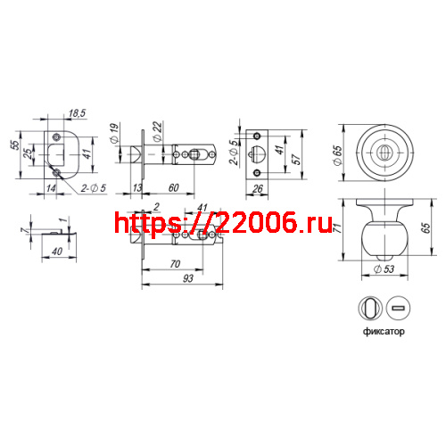 Ручка Punto (Пунто) защелка DK672 PB-BK (6072 PB-B) (фик.) золото фото 3 Ручка Punto (Пунто) защелка DK672 PB-BK (6072 PB-B) (фик.) золото фото 3