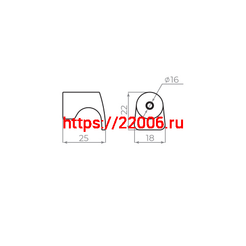 Ручка-кнопка Ajax (Аякс) мебельная MB-B-001 PB золото фото 2