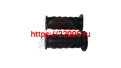 Грипсы детские 80мм, резина (d-22,2), с фланцами,с закрытым концом, черн.HUALONG фото 2