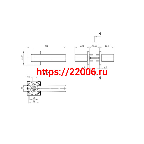 Ручка Fuaro (Фуаро) раздельная K.SL52.REDLINE (RED LINE SL) GR-23 графит фото 3