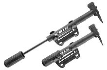 Насос вело ручной пластик, с креплением на раму 21х220мм, автовентиль/Presta/Dunlop, HP-2