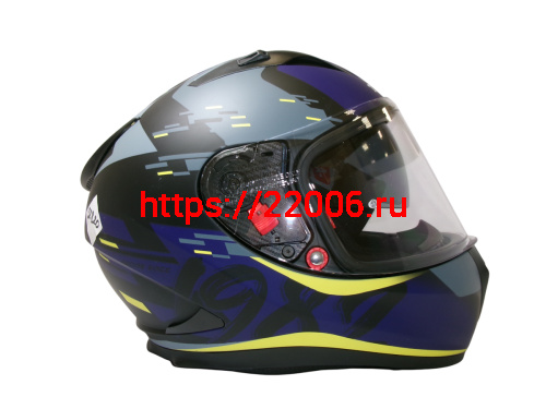Шлем TVS RACING (Индия) STREET D/V DULL BLACK M.BLUE размер L, + пинлок в комплекте, очки фото 5 Шлем TVS RACING (Индия) STREET D/V DULL BLACK M.BLUE размер L, + пинлок в комплекте, очки фото 5