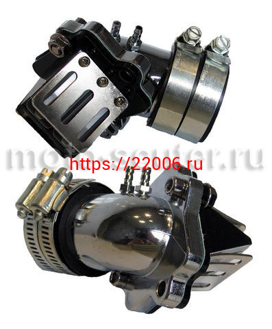 Патрубок карбюратора c лепестковым клапаном в сборе Honda DIO тюнинг Патрубок карбюратора c лепестковым клапаном в сборе Honda DIO тюнинг