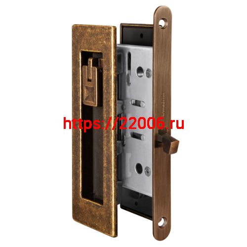 Защелка Armadillo (Армадилло) с ручками для раздвижных дверей SH.URB153.KIT011-BK (SH011 URB) OB-13 античная бронза Защелка Armadillo (Армадилло) с ручками для раздвижных дверей SH.URB153.KIT011-BK (SH011 URB) OB-13 античная бронза