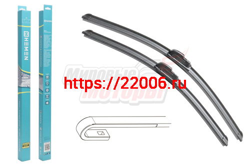 Щётки стеклоочистителя комплект 2шт. HEMEN 475/550 мм (HP55475A)