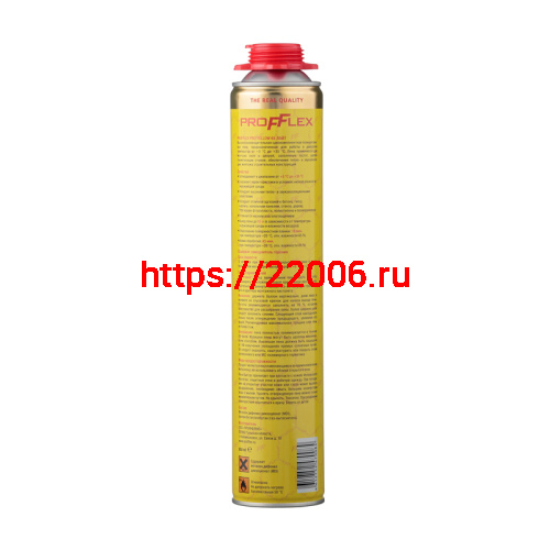 Пена монтажная PROFFLEX PRO YELLOW LITE 65л зимняя фото 2