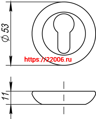 Накладка Fuaro (Фуаро) под цилиндр ET.R.RM54 (ET RM) AB/GP-7 бронза/золото фото 3