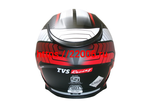 Шлем TVS RACING (Индия) STREET D/V DULL BLACK RED размер M, + пинлок в комплекте, очки фото 3 Шлем TVS RACING (Индия) STREET D/V DULL BLACK RED размер M, + пинлок в комплекте, очки фото 3