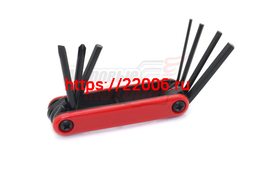 Набор шестигранников (Набор шестигранников 2,3,4,5,6 мм.+ 2 отвёртки) Набор шестигранников (Набор шестигранников 2,3,4,5,6 мм.+ 2 отвёртки)