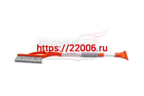 Щетка для снега со скребком "AIRLINE" (85-100 см.) телескоп.рукоятка с распушенной щетиной