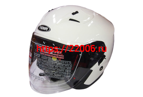 Шлем открытый YM-637 "YAMAPA", белый, размер XL (с антикрылом) NEW