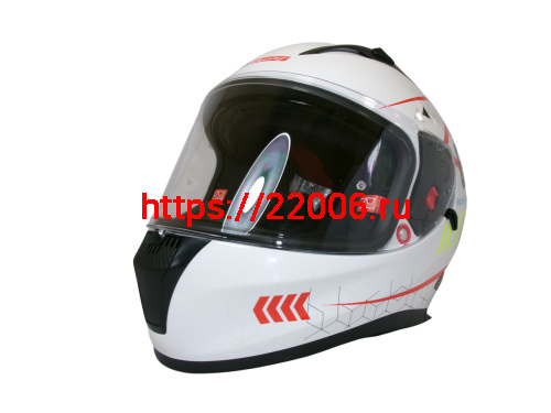 Шлем TVS RACING (Индия) STREET D/V WHITE YELLOW размер M, + пинлок в комплекте, очки Шлем TVS RACING (Индия) STREET D/V WHITE YELLOW размер M, + пинлок в комплекте, очки
