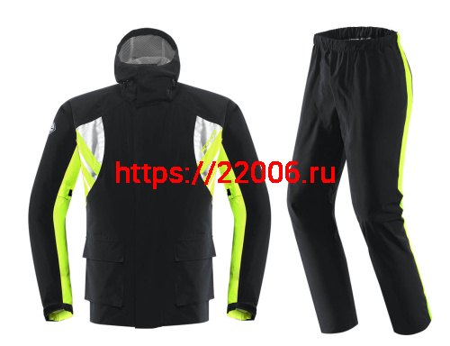 Дождевик SCOYCO RC09 черный с зеленым, р-р 3XL