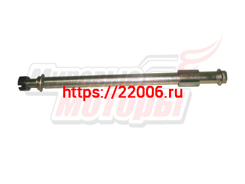 Ось 20х340 переднего колеса с гайкой и втулкой трицикл LF200ZH-2 (оригинал, заводск. Lifan) Ось 20х340 переднего колеса с гайкой и втулкой трицикл LF200ZH-2 (оригинал, заводск. Lifan)