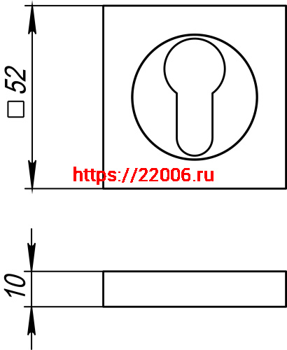 Накладка Fuaro (Фуаро) под цилиндр ET.K.KM52 (ET KM) SN/CP-3 матовый никель/хром фото 3 Накладка Fuaro (Фуаро) под цилиндр ET.K.KM52 (ET KM) SN/CP-3 матовый никель/хром фото 3