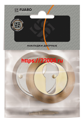 Накладка Fuaro (Фуаро) под цилиндр ET.R.RM54 (ET RM) AB/GP-7 бронза/золото фото 2
