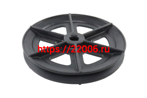 Шкив ведомый Нева МК-80Р большой (редуктора) пластмассовый (005.64.0071) Шкив ведомый Нева МК-80Р большой (редуктора) пластмассовый (005.64.0071)
