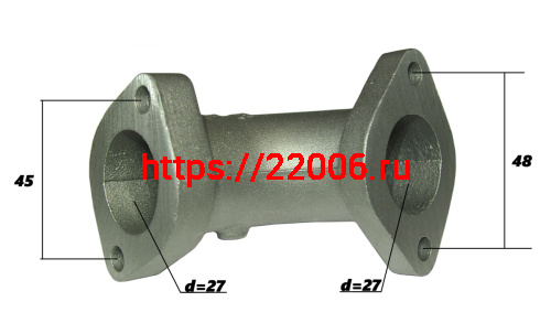 Патрубок карбюратора 1P56 FMJ YX140 впускной толстый (020012-349-3032) поз.31551 Патрубок карбюратора 1P56 FMJ YX140 впускной толстый (020012-349-3032) поз.31551