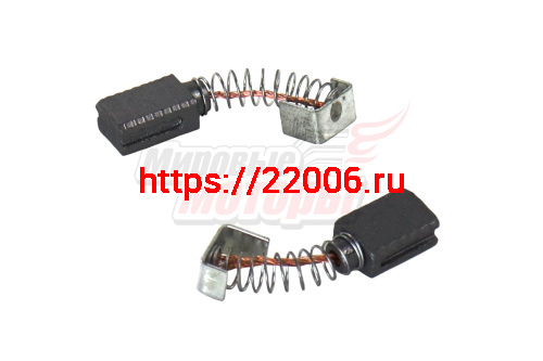 Щетки (№575) Интерскол (5х8х11) МП-65Э Проточка с 2-х сторон,пружина,квадр.пятак-уши