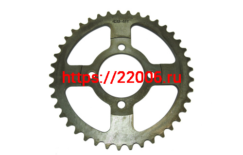 Венец (Z41) 420 (d54mm - 4 x 49mm) + ЗВЕЗДОЧКА (Z14) 420 (d14 - 17mm, 6 шлицов) (компл.) фото 2