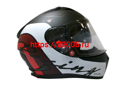 Шлем TVS RACING (Индия) STREET D/V DULL BLACK RED размер M, + пинлок в комплекте, очки фото 4 Шлем TVS RACING (Индия) STREET D/V DULL BLACK RED размер M, + пинлок в комплекте, очки фото 4