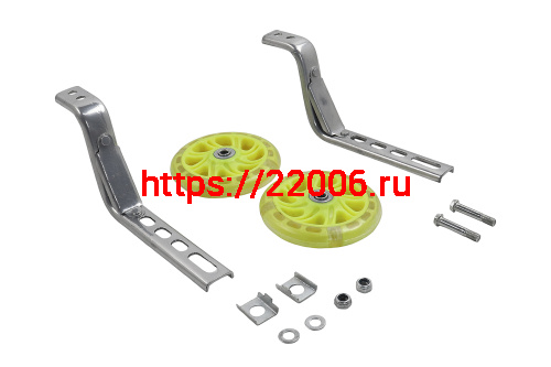 Колеса опорные универсальные 12"-20" (пластик/силикон)светятся при движении (пара) (с креплениями) фото 2 Колеса опорные универсальные 12"-20" (пластик/силикон)светятся при движении (пара) (с креплениями) фото 2