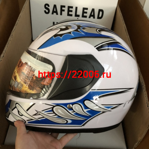 Шлем интеграл "Safelead" HF-150 NEW белый (BG), бургунди (DT), черный (Q30), размер L фото 2