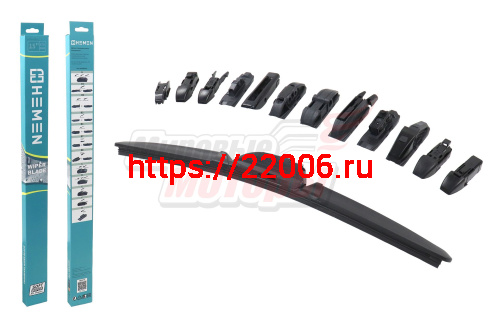 Щётка стеклоочистителя бескаркасная HEMEN 375 мм + 12 адаптеров (HB375)