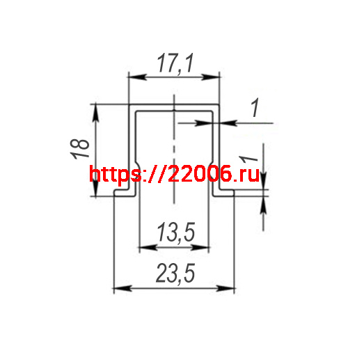 Нижняя Punto (Пунто) направляющая Soft LINE 45/55/1000 track (1 м) фото 2