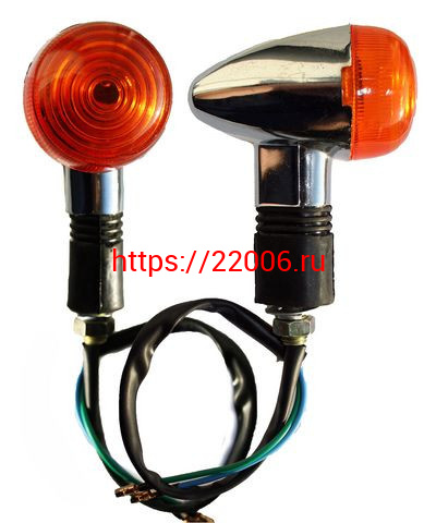 Указатель поворота №19 оранжевое стекло, капля, хром, резиновая стойка, маленькие (4 шт. в ком.) Указатель поворота №19 оранжевое стекло, капля, хром, резиновая стойка, маленькие (4 шт. в ком.)