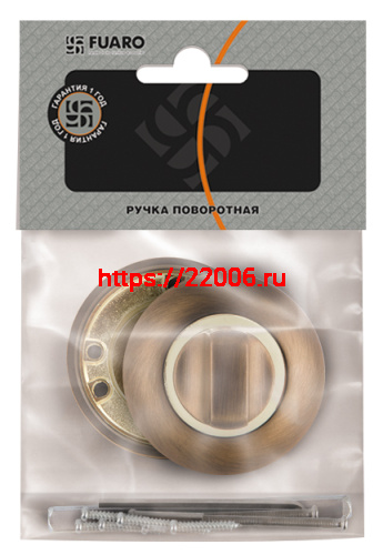 Ручка Fuaro (Фуаро) поворотная BK6.R.RM54 (BK6 RM) AB/GP-7 бронза/золото фото 2