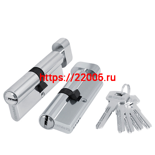 Цилиндровый Fuaro (Фуаро) механизм (200 ZM/100) 2000ZMKnob100(45+10+45) CP хром 5Key с вертушкой