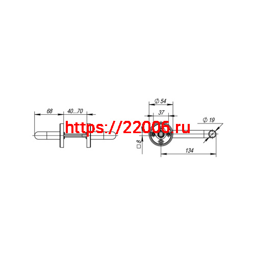 Ручка Fuaro (Фуаро) раздельная R.DSS201-0203/19 (8х110 мм) (INOX 201) BLACK фото 2