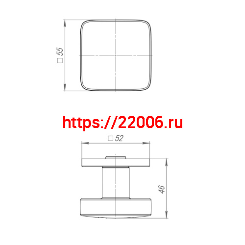 Ручка Punto (Пунто) раздельная R.ARC.R52.SALUT BL-24 черный ТРОСИК фото 3