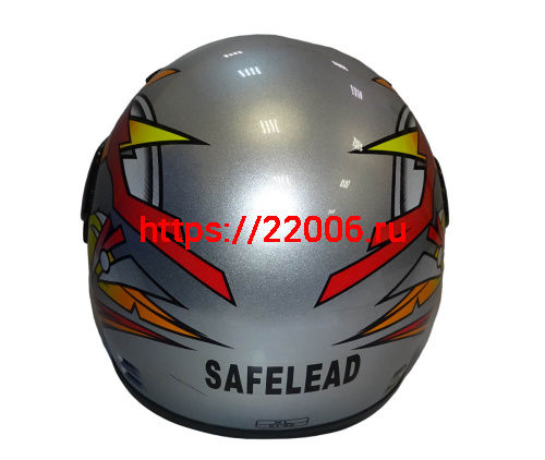 Шлем интеграл "Safelead" HF-908 (619) Детский E05 BLACK, TB-SILVER размер L (16 шт.) фото 4