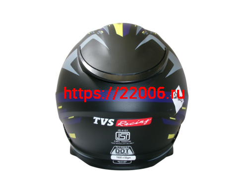 Шлем TVS RACING (Индия) STREET D/V DULL BLACK M.BLUE размер M, + пинлок в комплекте, очки фото 3 Шлем TVS RACING (Индия) STREET D/V DULL BLACK M.BLUE размер M, + пинлок в комплекте, очки фото 3