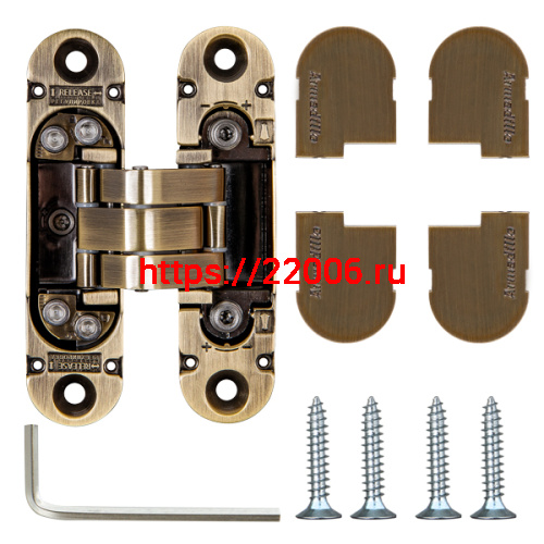 Петля Armadillo (Армадилло) скрытой установки U3D4000 AB (9540UN3D) бронза фото 3