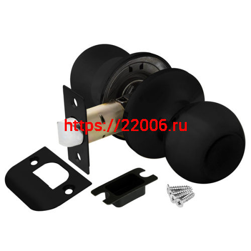 Ручка Ajax (Аякс) защелка DK682 BL-PS (6082 BL-P) (без фик.) черный