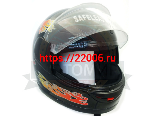 Шлем интеграл "Safelead" HF-908 (619) Детский E05 BLACK, TB-SILVER размер L (16 шт.) фото 2