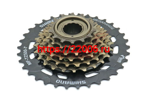 Блок спортивный 7 звезд (Трещотка 14-34 зуб.) Shimano Tourney TZ500 Блок спортивный 7 звезд (Трещотка 14-34 зуб.) Shimano Tourney TZ500