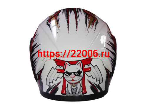 Шлем интеграл YM-831 "YAMAPA" CAT WHITE, BLUE YELLOW, размер S (прозрачный визор) NEW (6 шт. упак.) фото 3