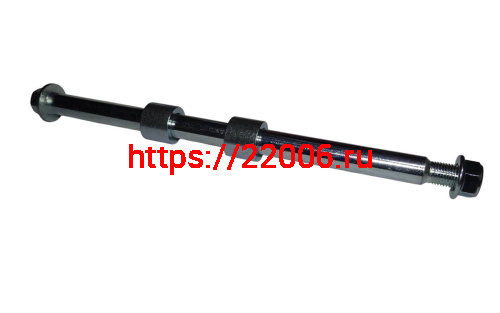 Ось заднего колеса (М14, D-17мм, 300мм) HIRO 250 в сборе со втулкой и гайкой (T2BB020400A00100)