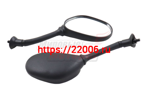 Зеркала (019) пластиковые штатные на скутер d=8 (в уп. 50 пар)