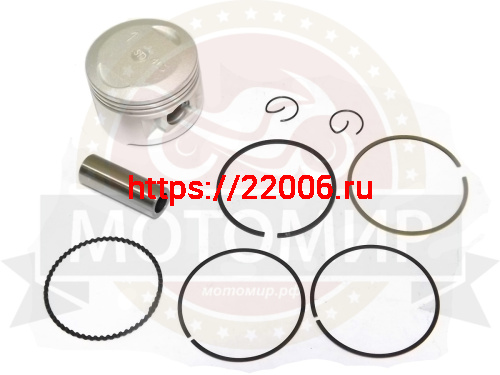 Поршень 54,00 мм 4 такт. YBR125 (кольца, палец d15мм, стопор. кольца)