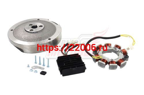 Комплект электрооб. 182F,188F,190F 11A 132 Вт (для РУЧ.стартера, без венца).(ОРИГИНАЛ, "LIFAN")
