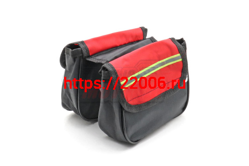 Сумка Вело на раму двойная (перекидная) 12x18,5x5 +набор 6-и гранников складных Сумка Вело на раму двойная (перекидная) 12x18,5x5 +набор 6-и гранников складных