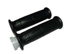 Ручка руля правая (газа) QUANTUM в сборе (с резинкой) + ручка левая (резиновая) (071,072)