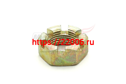 Гайка Урал оси бокового прицепа (М20*1,5мм) Гайка Урал оси бокового прицепа (М20*1,5мм)