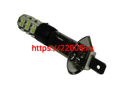 Лампа светодиодная (LED) 12V  H1 (P14.5s) 25SMD чип 3528  2Вт белая. фото 2